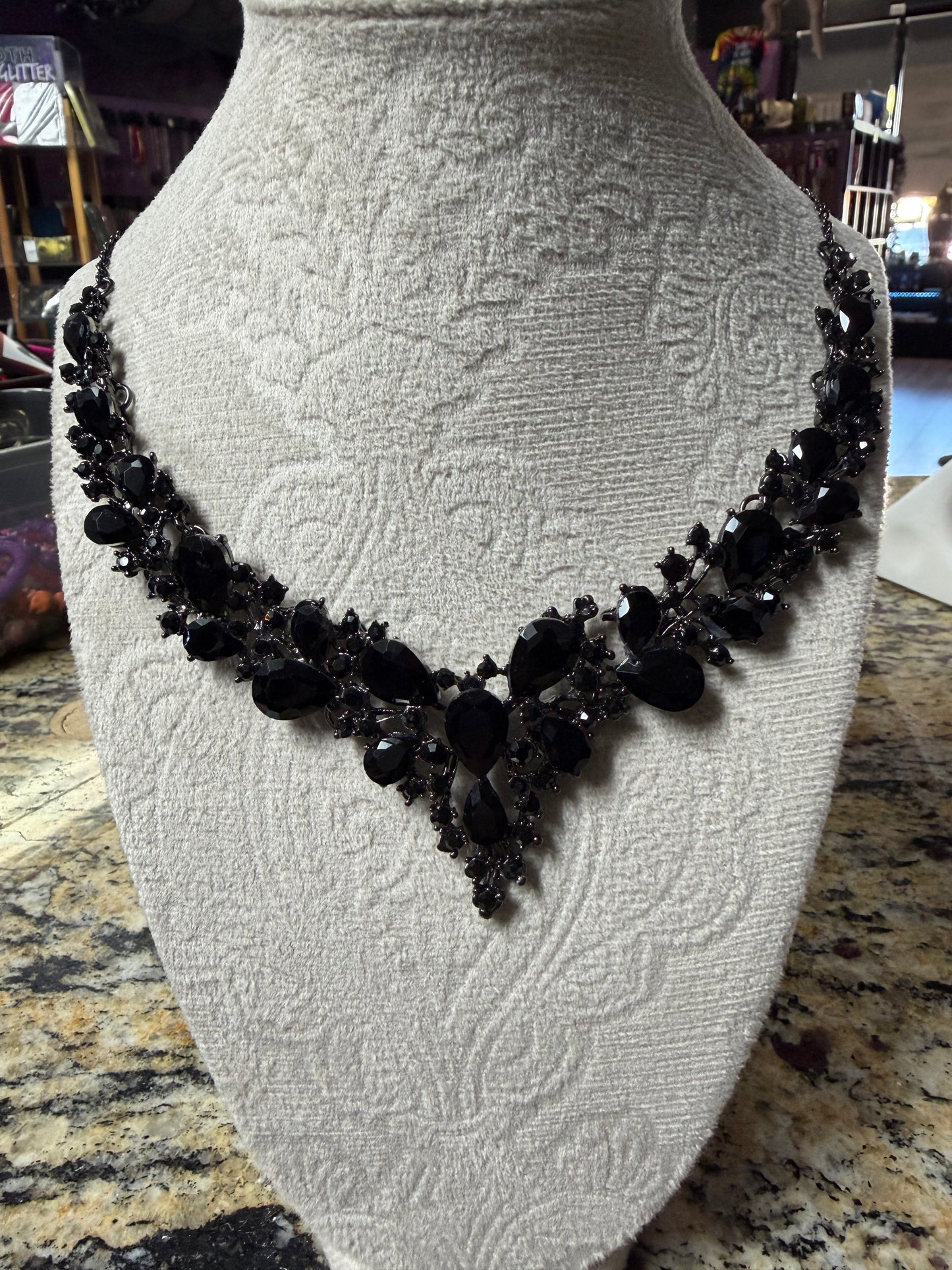 Black Gothic Statement Necklace