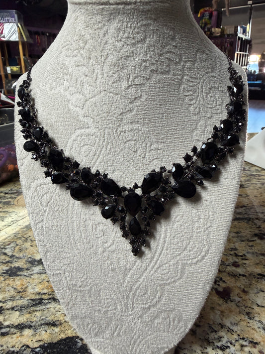 Black Gothic Statement Necklace