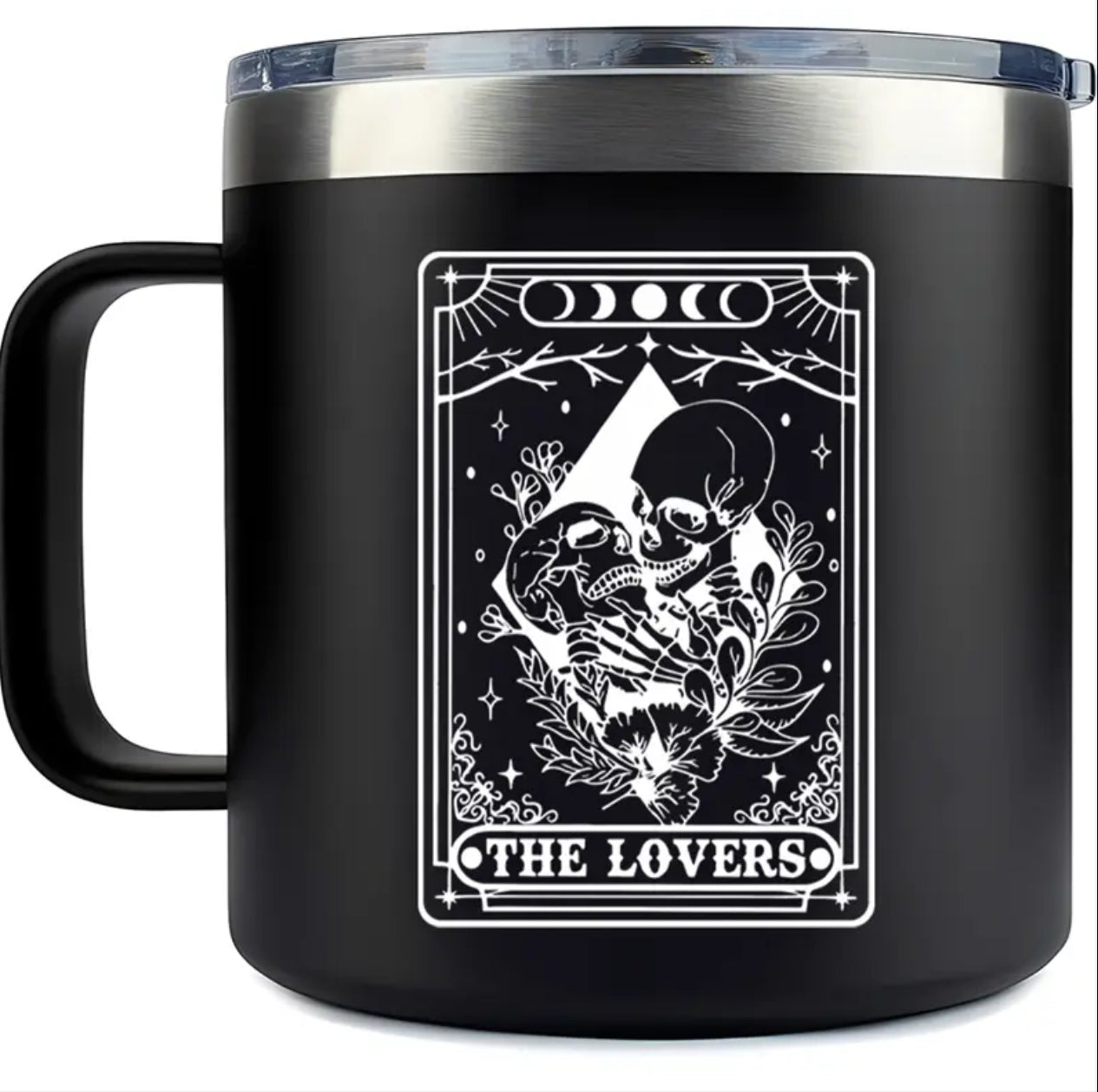 The Lovers 14-ounce Stainless Steel Double-Walled Insulated Mug