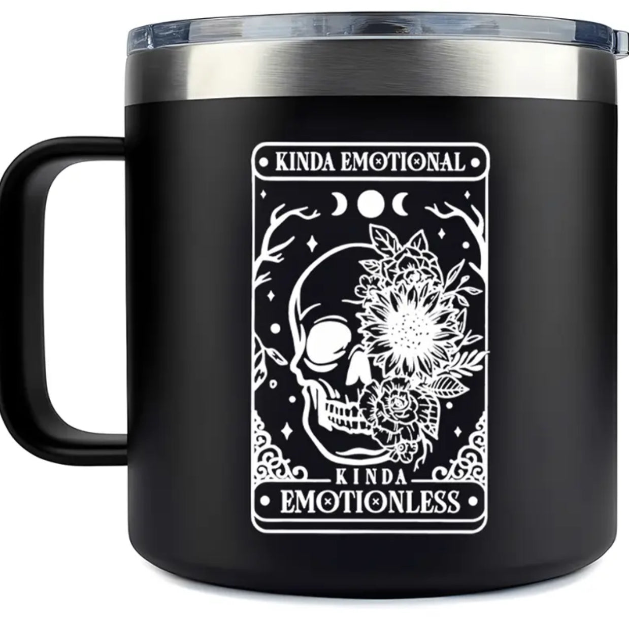 Kinda Emotional, Kinda Emotionless 14-ounce Stainless Steel Double-Walled Insulated Mug