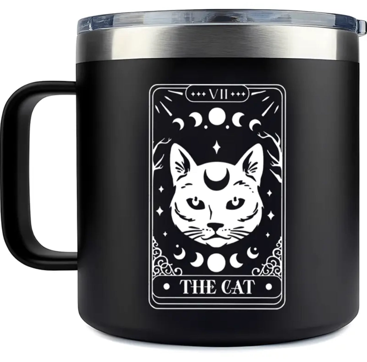 The Cat 14-ounce Stainless Steel Double-Walled Insulated Mug