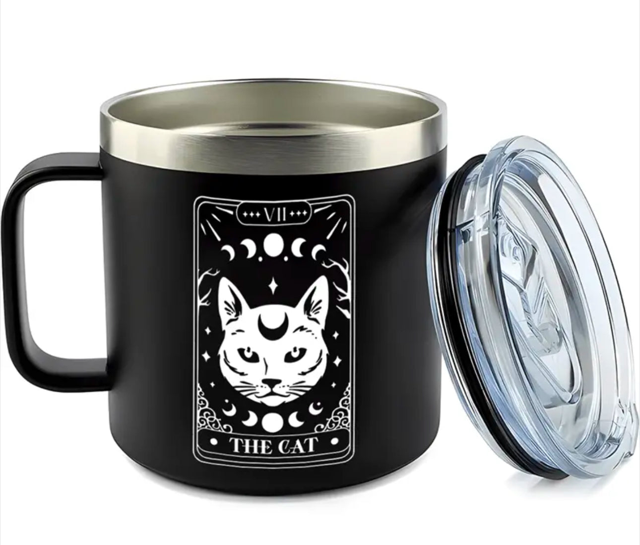 The Cat 14-ounce Stainless Steel Double-Walled Insulated Mug