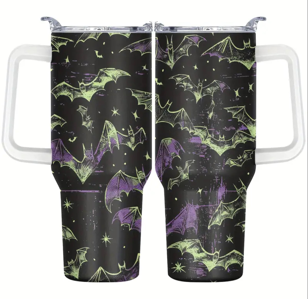 Sketched Bats 40-Ounce Stainless Steel Double-Walled Tumbler