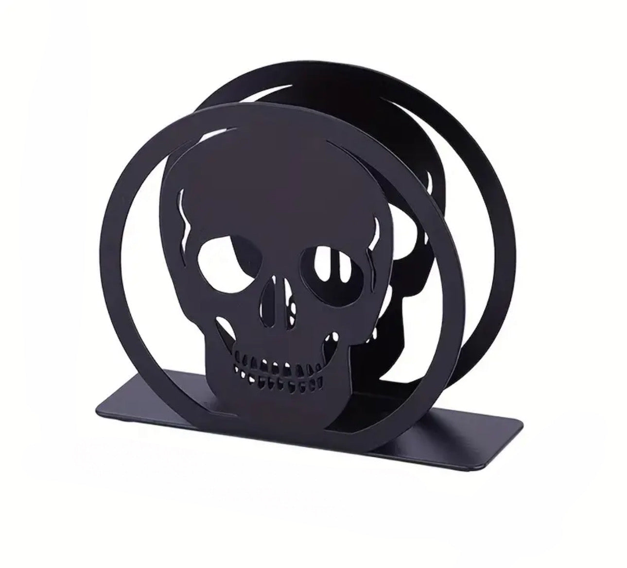 Metal Skull Napkin Holder