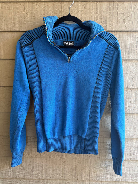 Y2K Carbon Blue Long Sleeve - Small