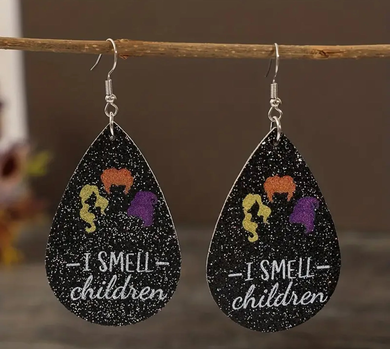 Hocus Pocus Leatherette Earrings