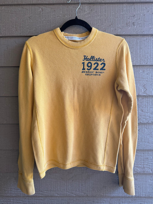 Y2K Hollister Yellow Newport Beach Cali Long Sleeve- Small