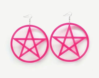 Acrylic Pentagram Earrings
