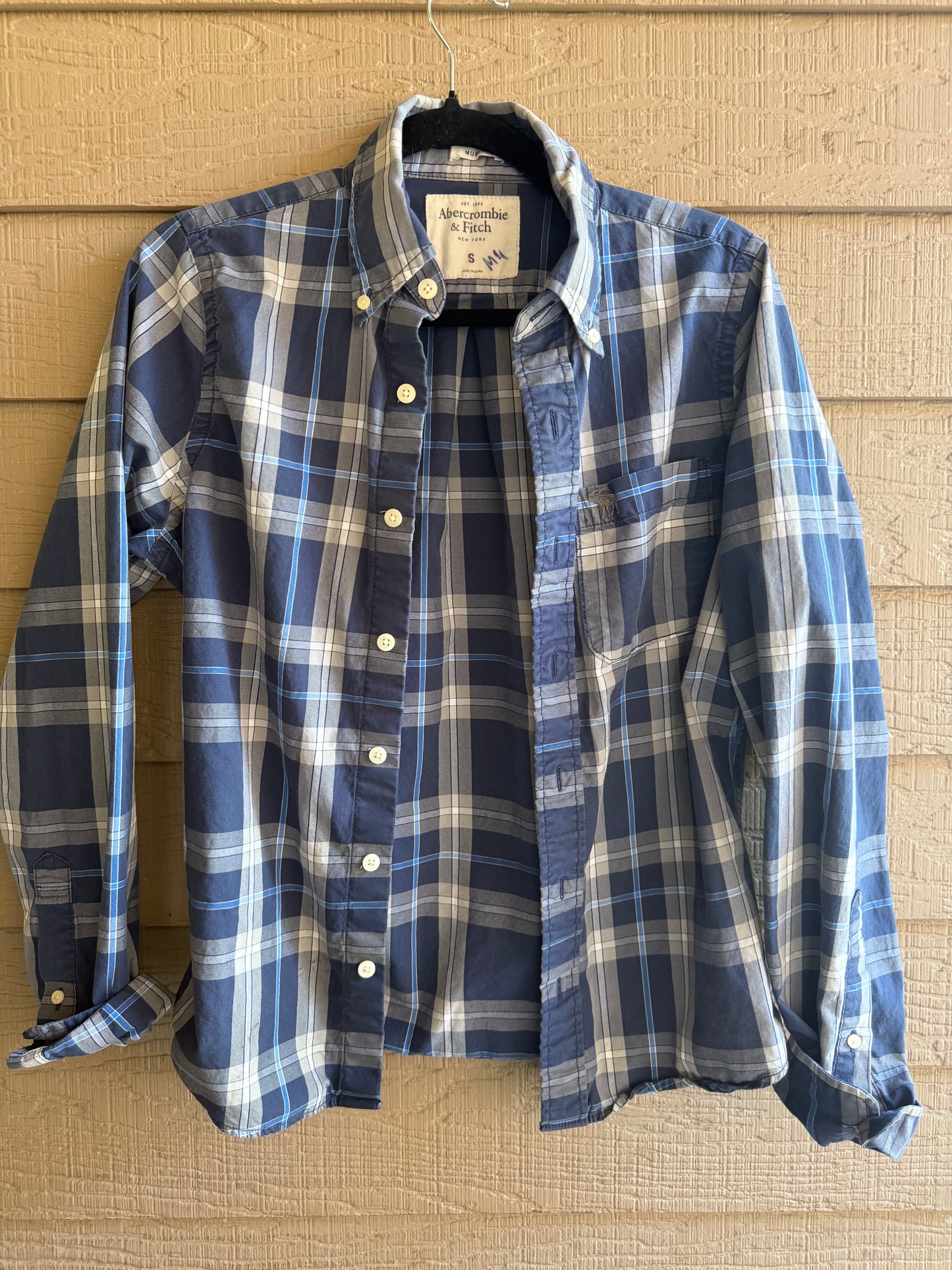 Y2K 1992 Abercrombie & Fitch Muscle Button Up- Size Small