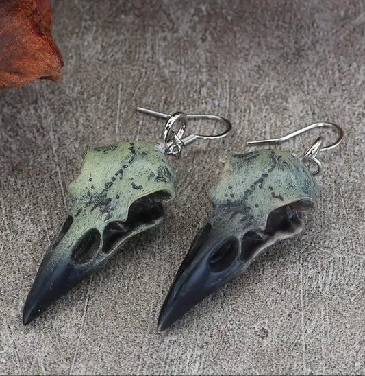 Raven Skull Earrings