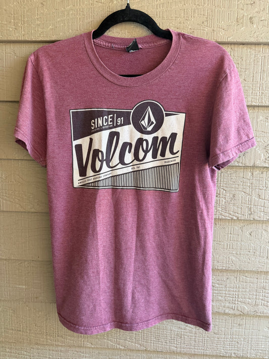 Y2K Maroon Volcom Shirt- Size Small