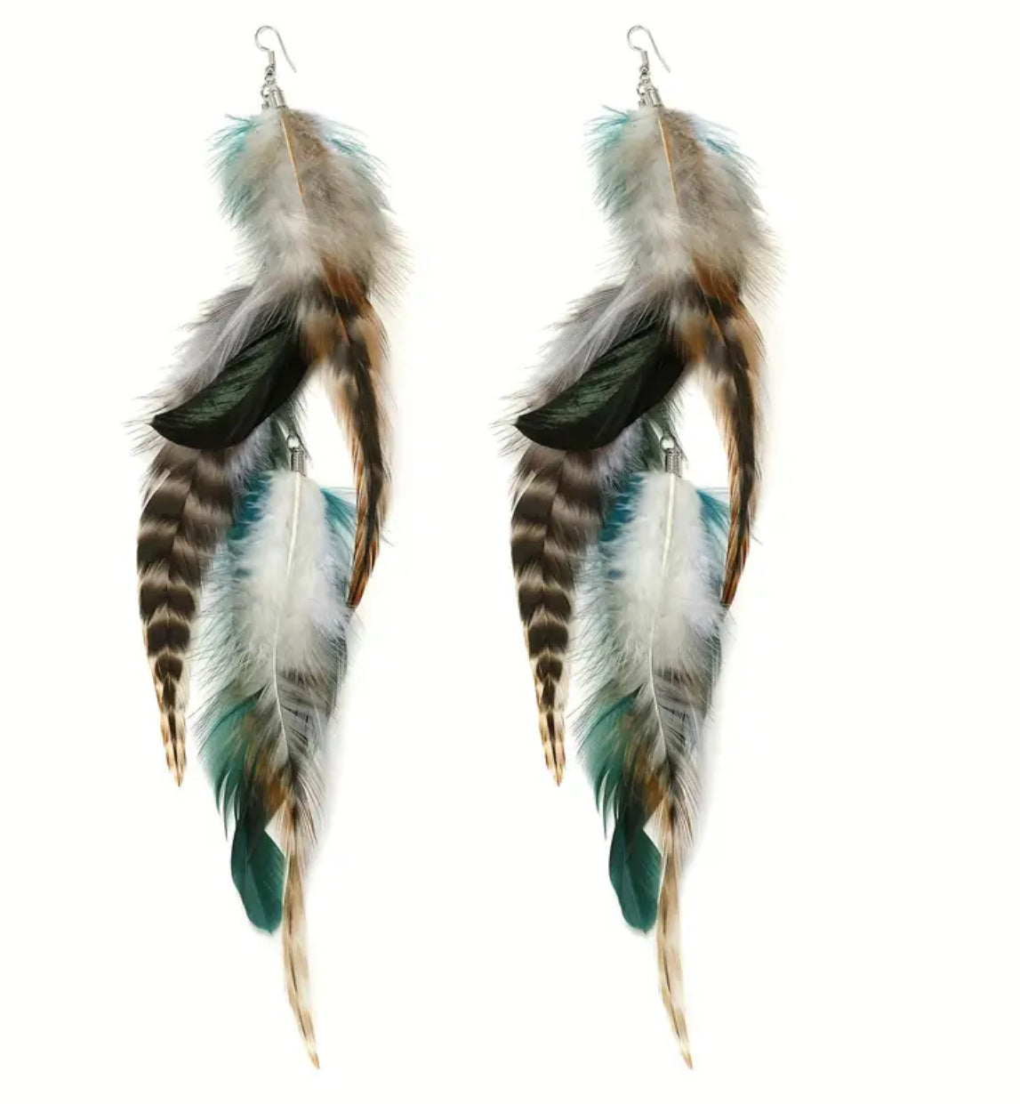 Bohemian Feather Tassel Earrings