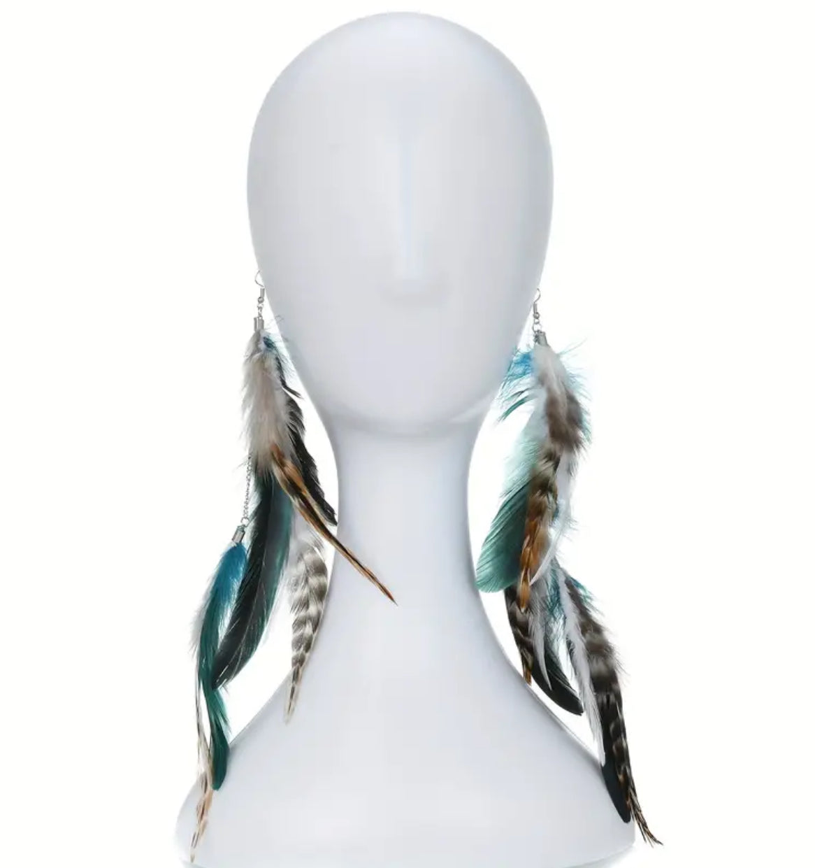 Bohemian Feather Tassel Earrings