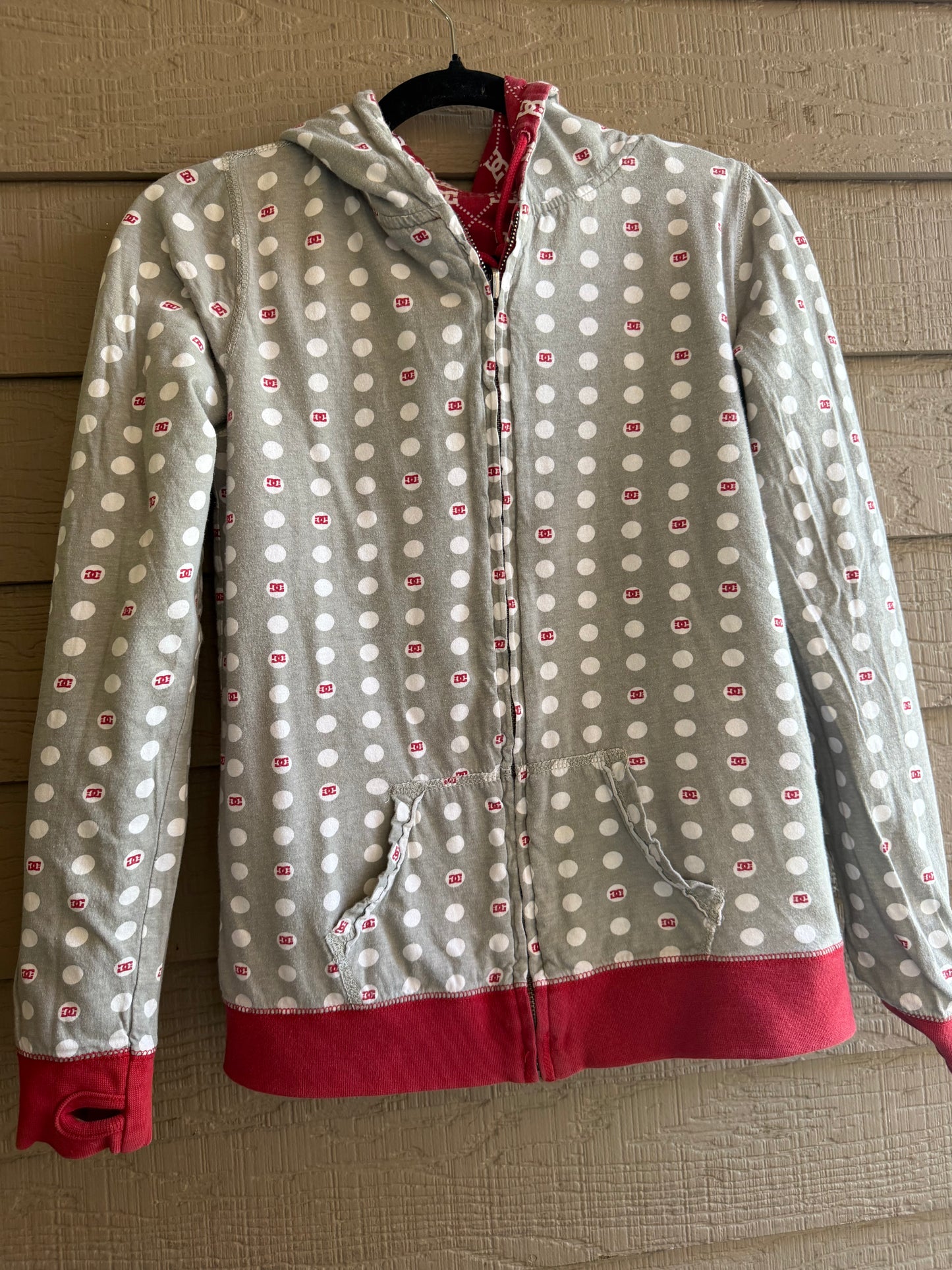 Y2K Reversible DC Zip Up Hoodie — Sm/M