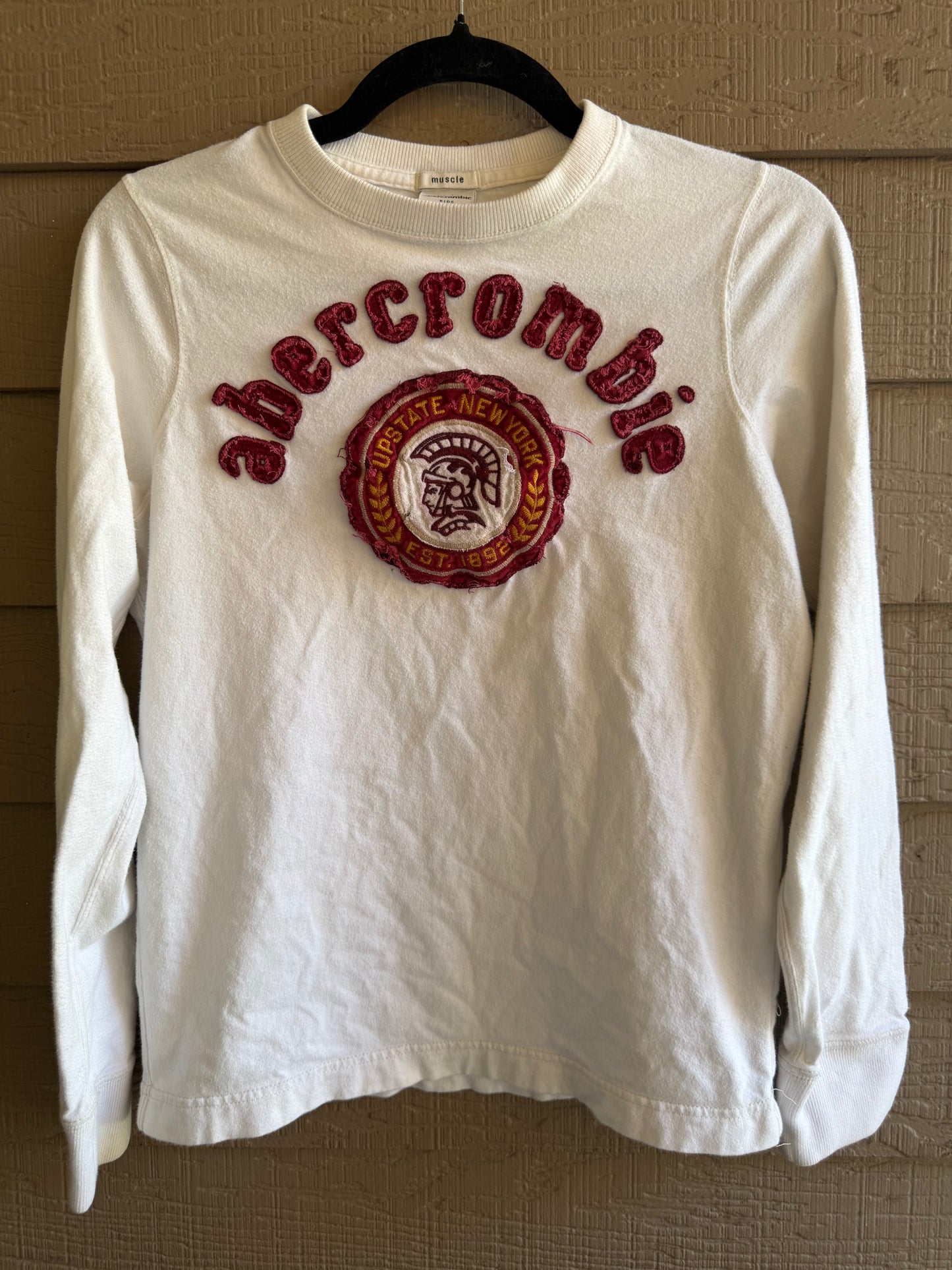 Abercrombie & Fitch White Long Sleeve- Size XL Kids