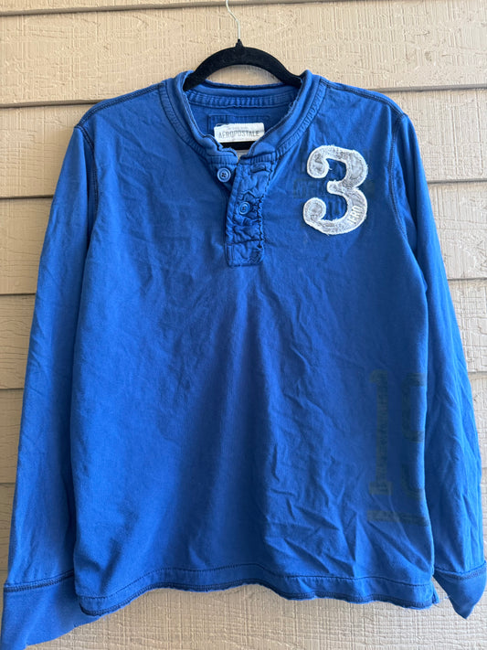 Y2K 2009 Aeropostale Blue Long Sleeve- Size Med