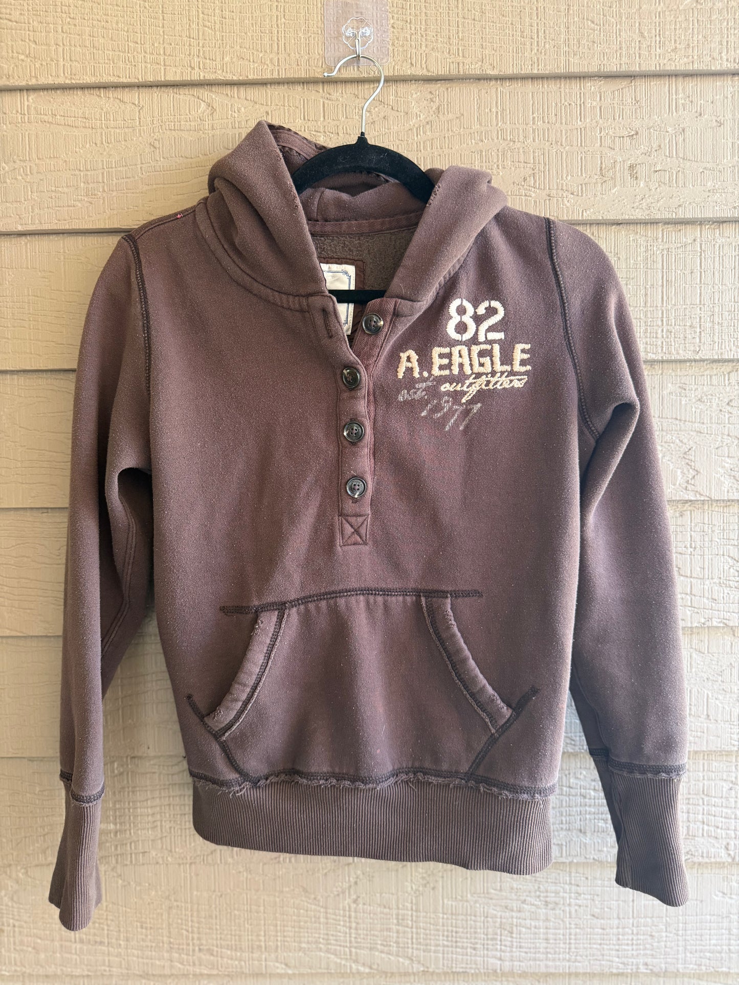 Y2K American Eagle 82 Pullover Hoodie- Size Medium