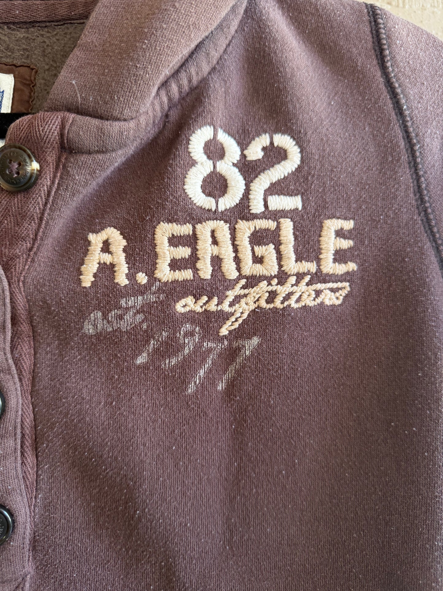 Y2K American Eagle 82 Pullover Hoodie- Size Medium