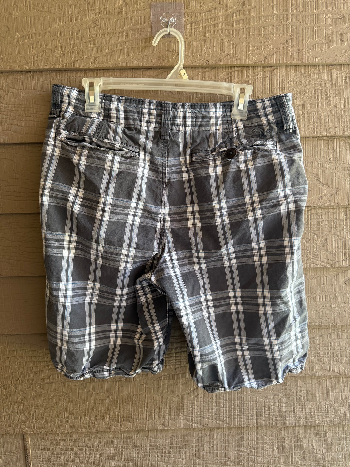 American Eagle Plaid Long Shorts- Size 32