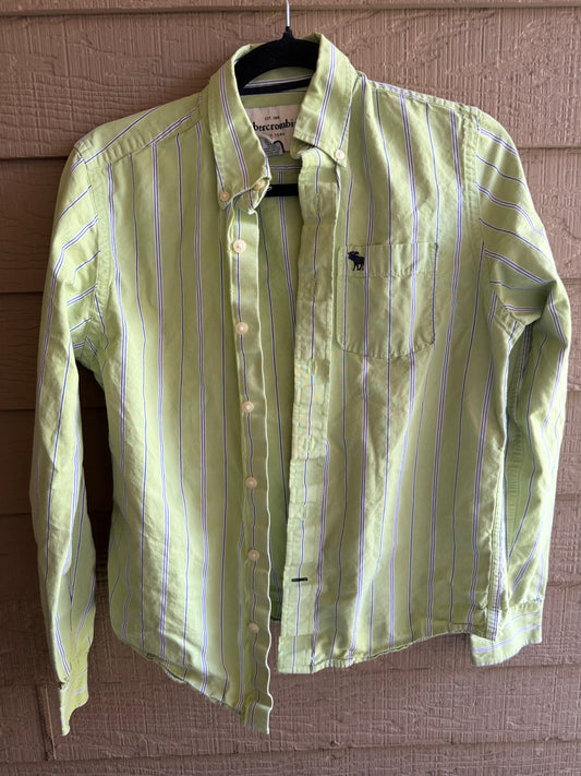 Lime Green Abercrombie Button Up- Size XL