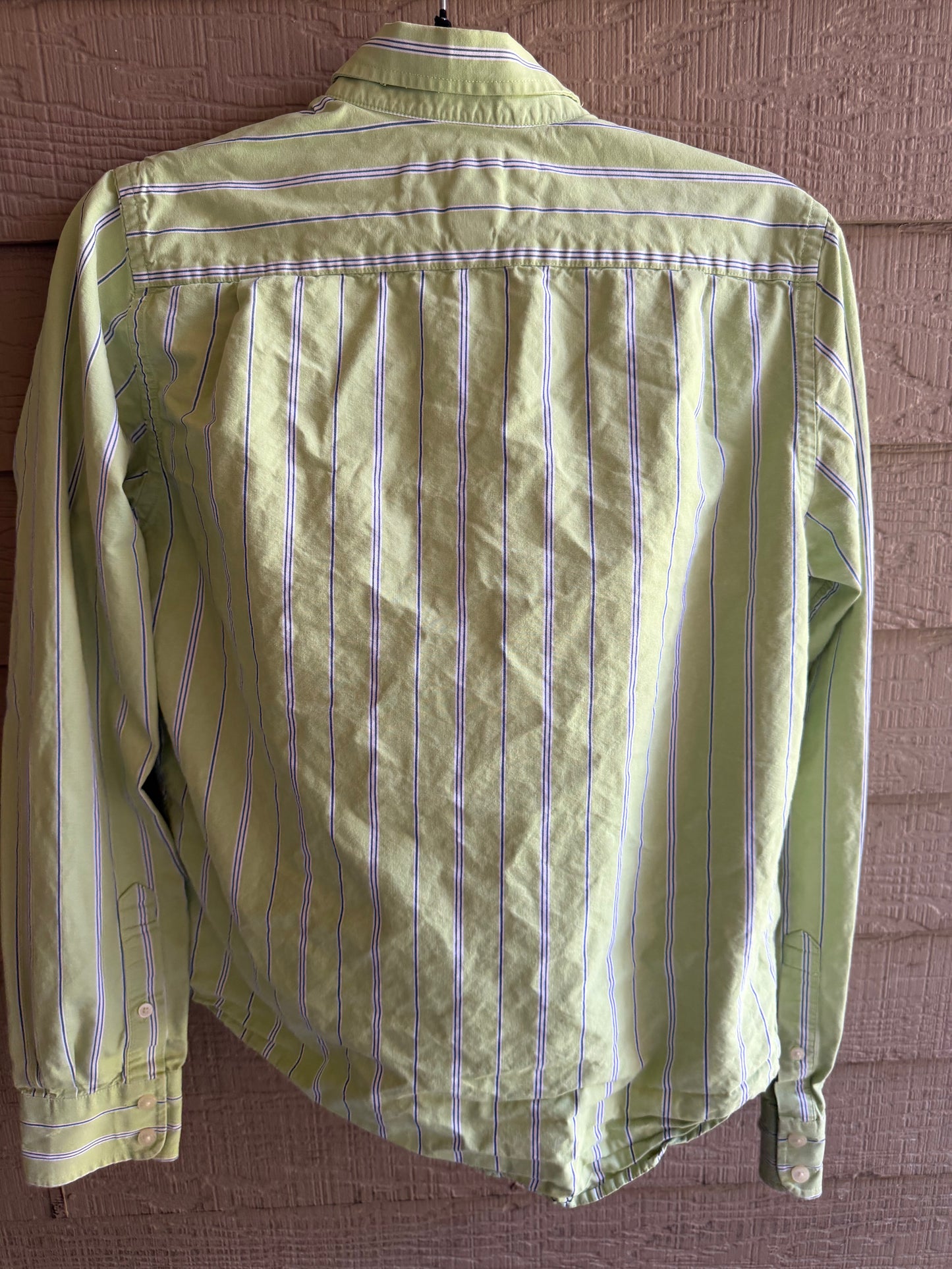 Lime Green Abercrombie Button Up- Size XL