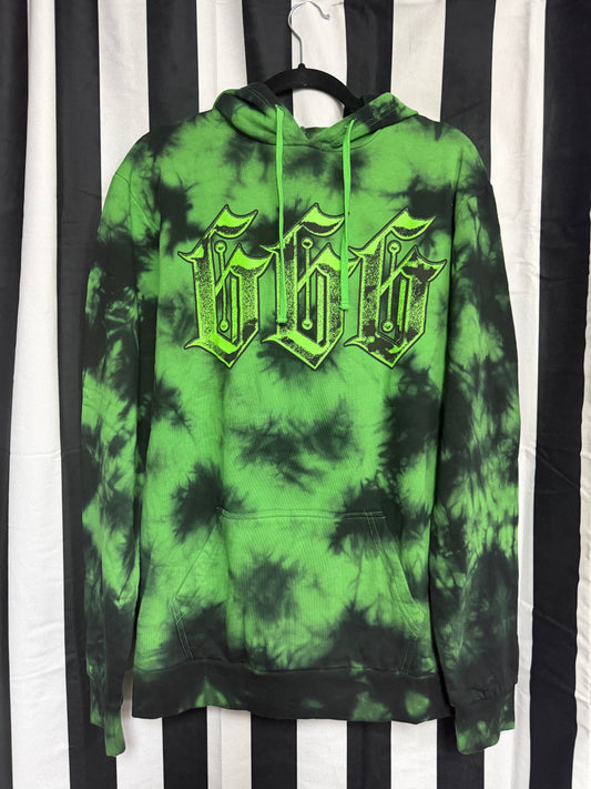 Authentic Blackcraft Cult 666 Green Tie Dye Hoodie- Size M