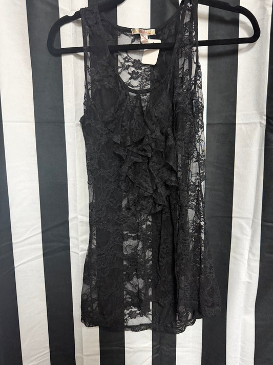 Rosio Black Lace Top- Size Large
