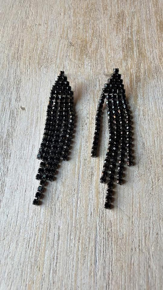 Black Sparkle Earrings