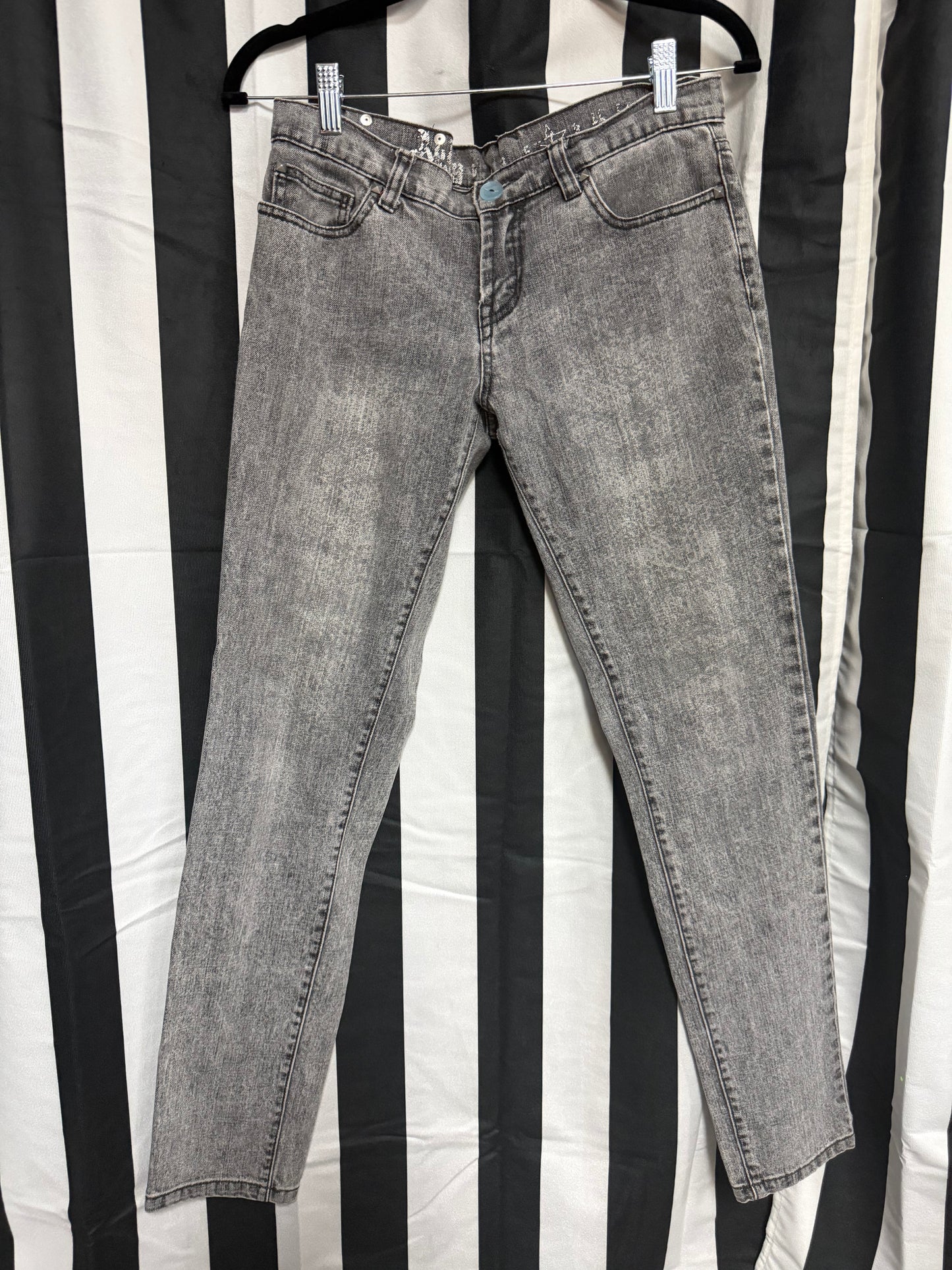 RARE- Abbey Dawn Grey Studded Jeans- Size 7