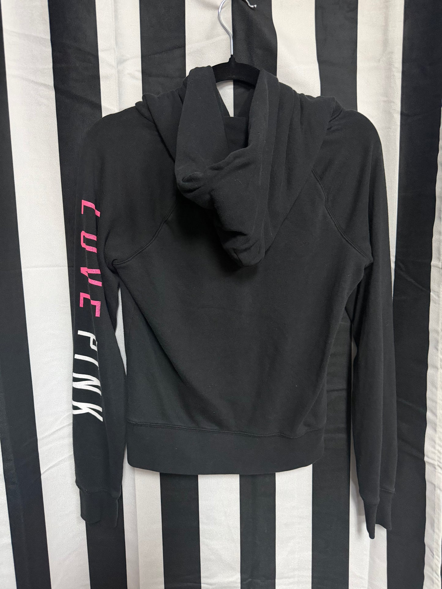 Y2K- VS Pink Black Hoodie- Size XS