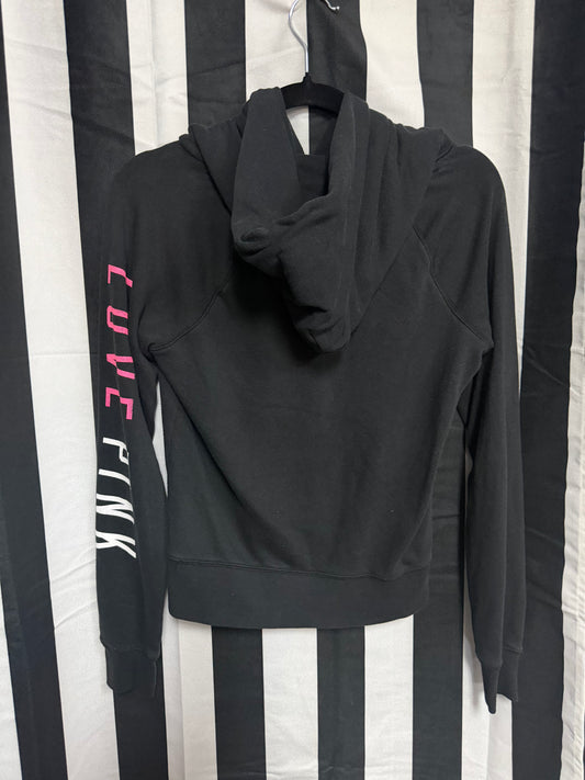 Y2K- VS Pink Black Hoodie- Size XS