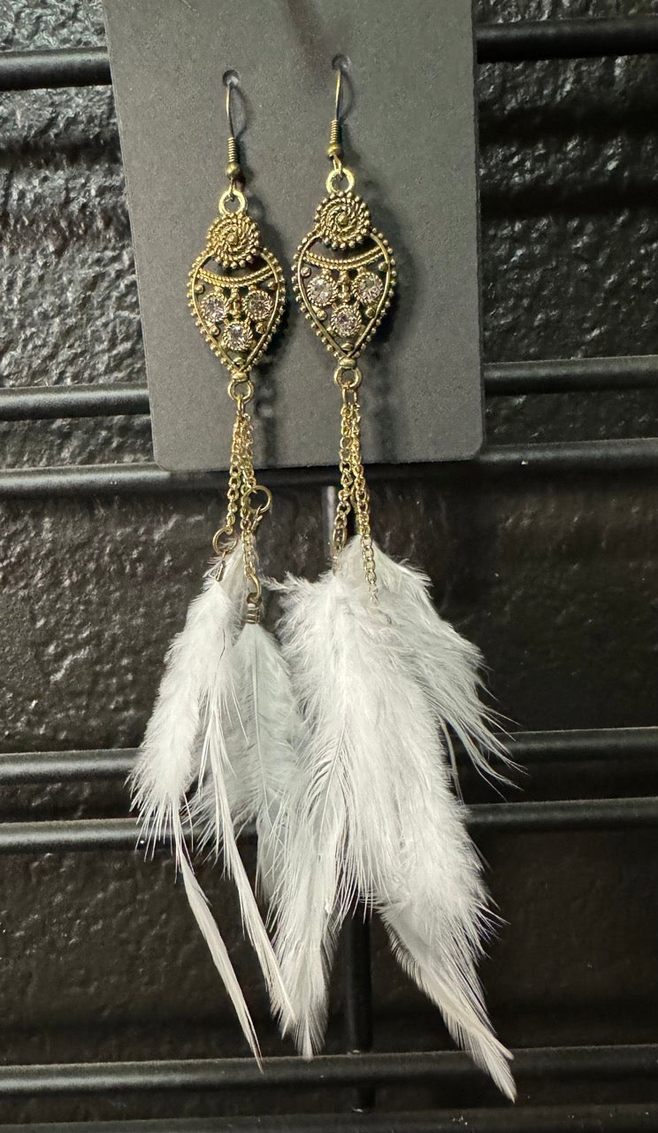 Boho Style Feather Earrings