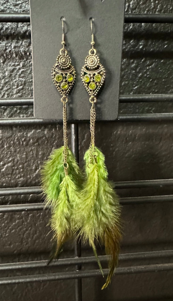 Boho Style Feather Earrings