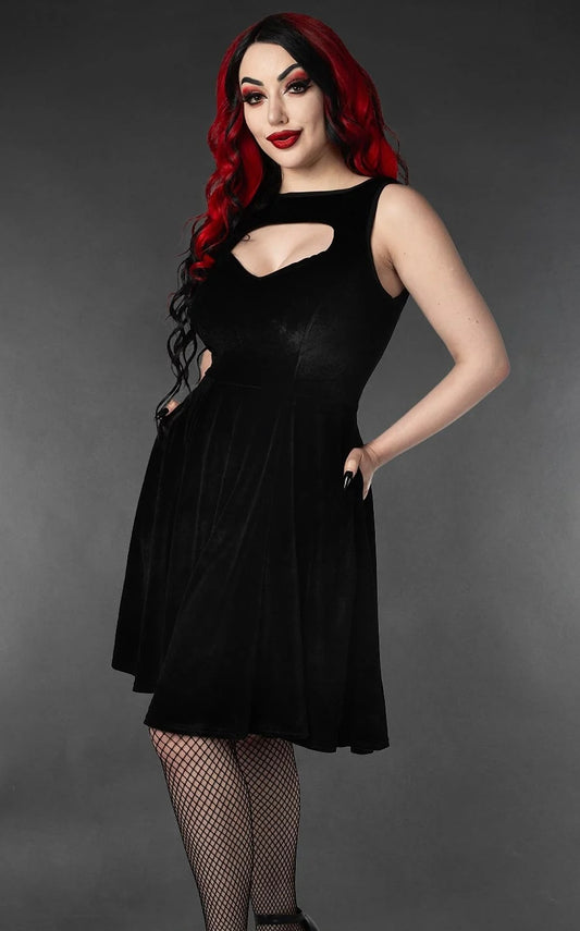 Velvet Cutout Dress- Size M