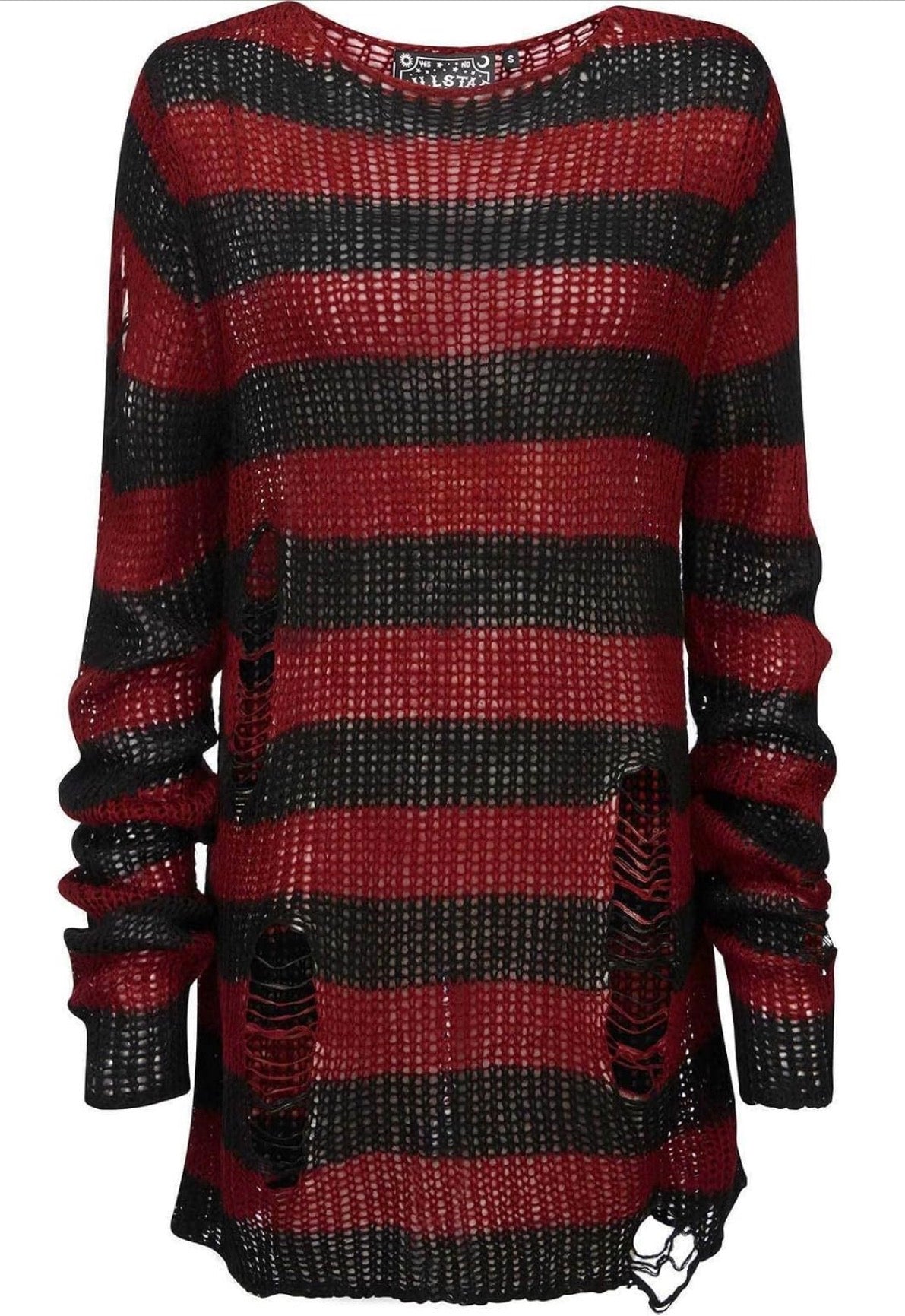 Killstar Total Horror Black & Red Knit Sweater- Size S