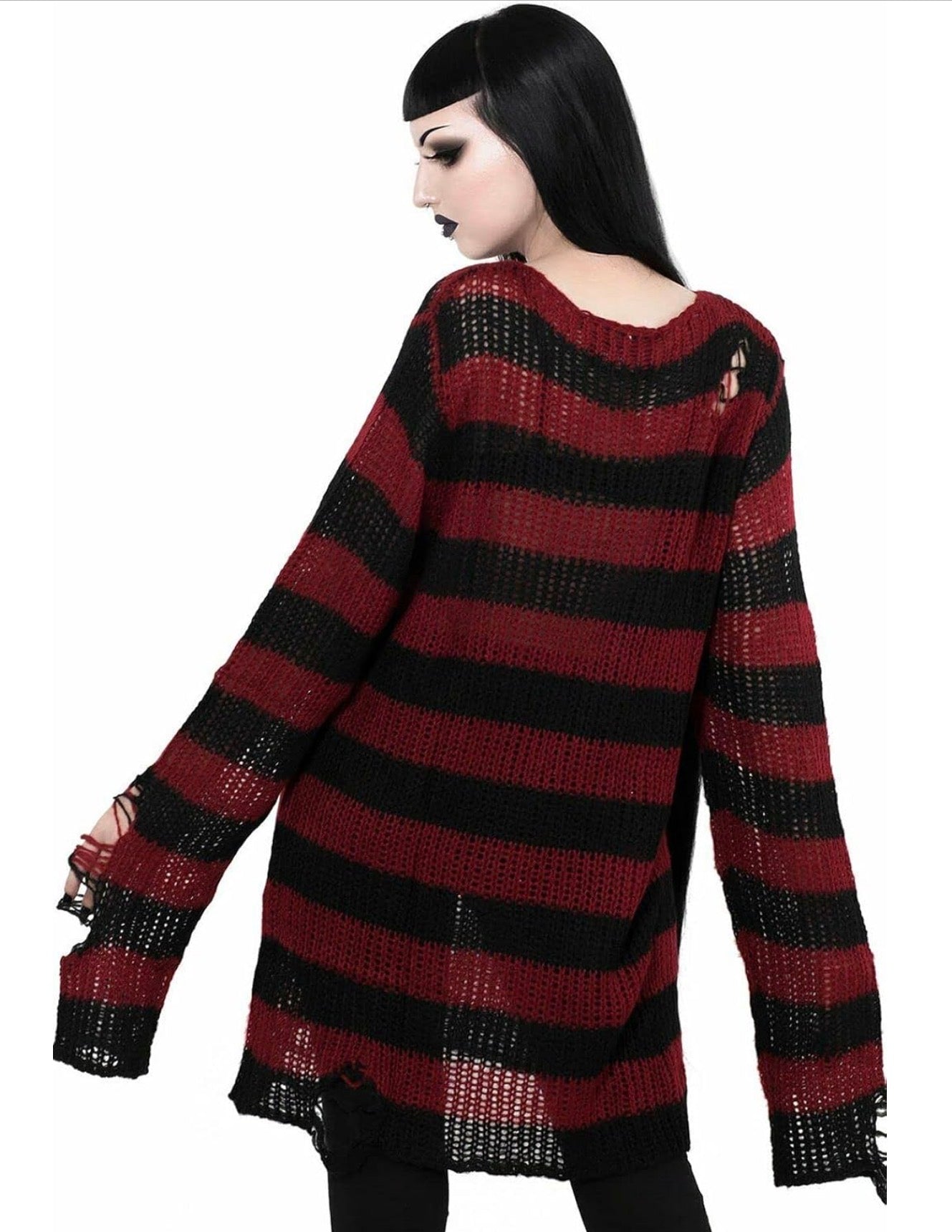 Killstar Total Horror Black & Red Knit Sweater- Size S