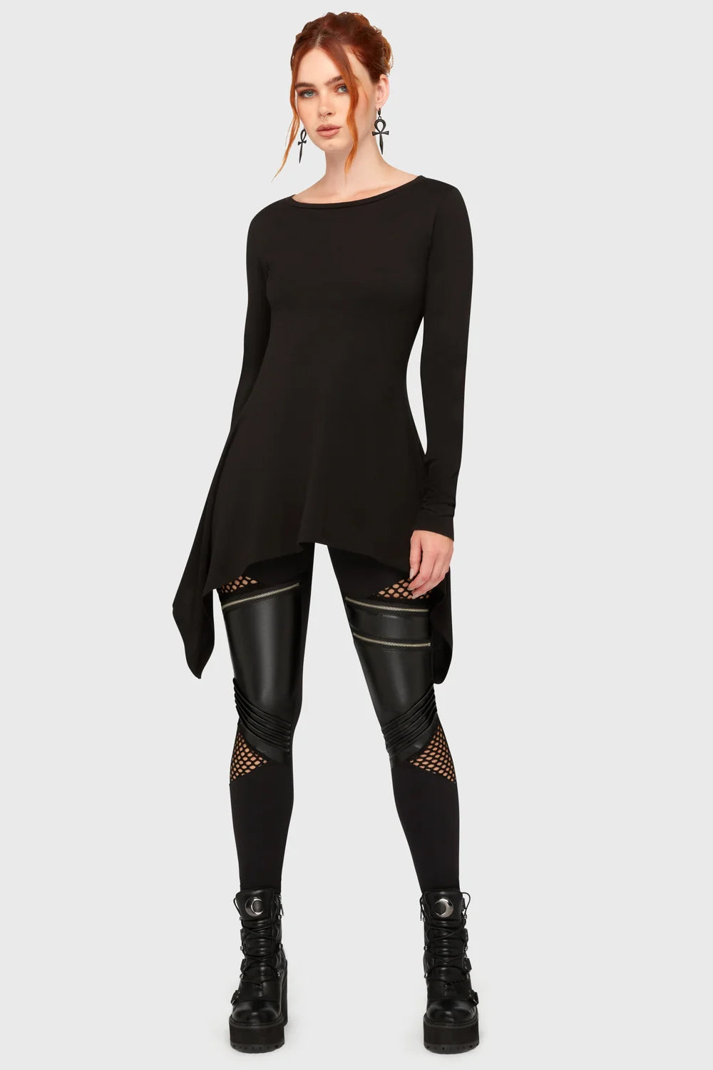 Killstar Cora Long Sleeve Top- Black- Size XS
