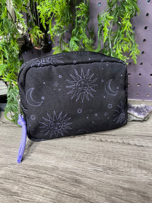 Sun Moon Star — Black Zipper Bag