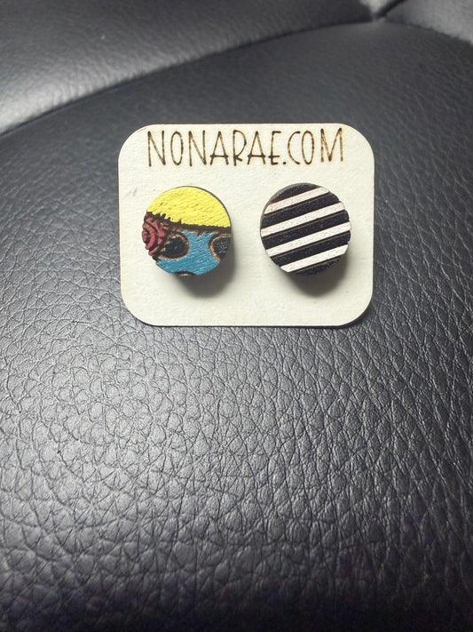 Hand painted- Lightweight- Stud Earrings