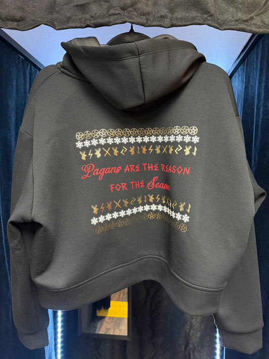 Pagans are the Reason for the Season Crop Hoodie