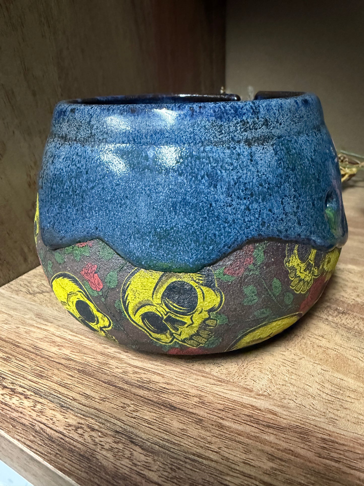 West Jensen - Skull & Roses Yarn Bowl