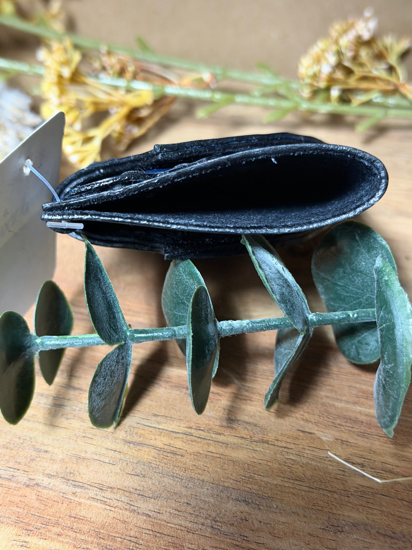 Handmade- Real Leather-Blue Dragon Wing Card Sleeve