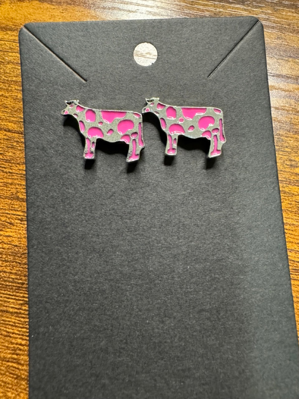 Colorful Cow Stud Earrings