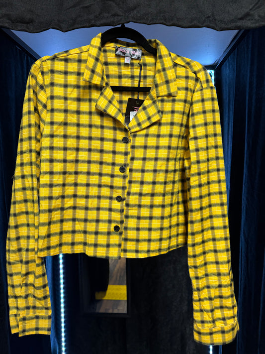 Dollskill- Yellow/Black Crop Jacket- Medium