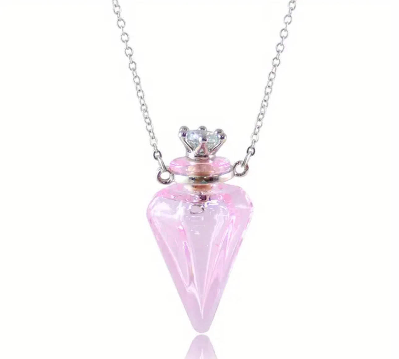 Glass Perfume Bottle / Oil Diffuser Necklace