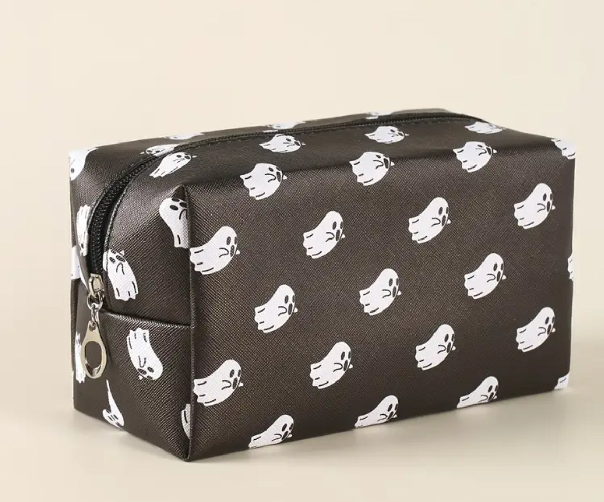 Multi-Ghost Makeup Bag, about 8 by 4 inches