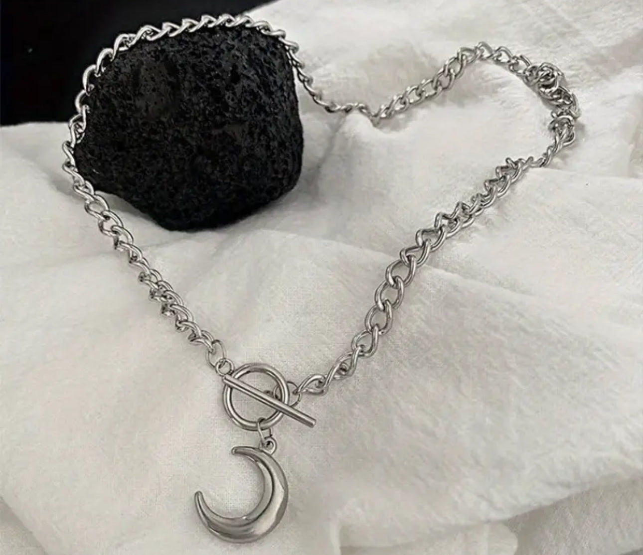 Toggle Clasp Moon Necklace