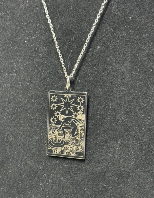 Stainless Steel Tarot Card Necklaces- Choose Your Card!