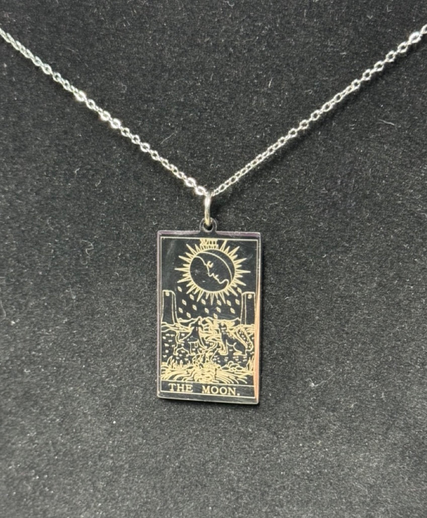 Stainless Steel Tarot Card Necklaces- Choose Your Card!