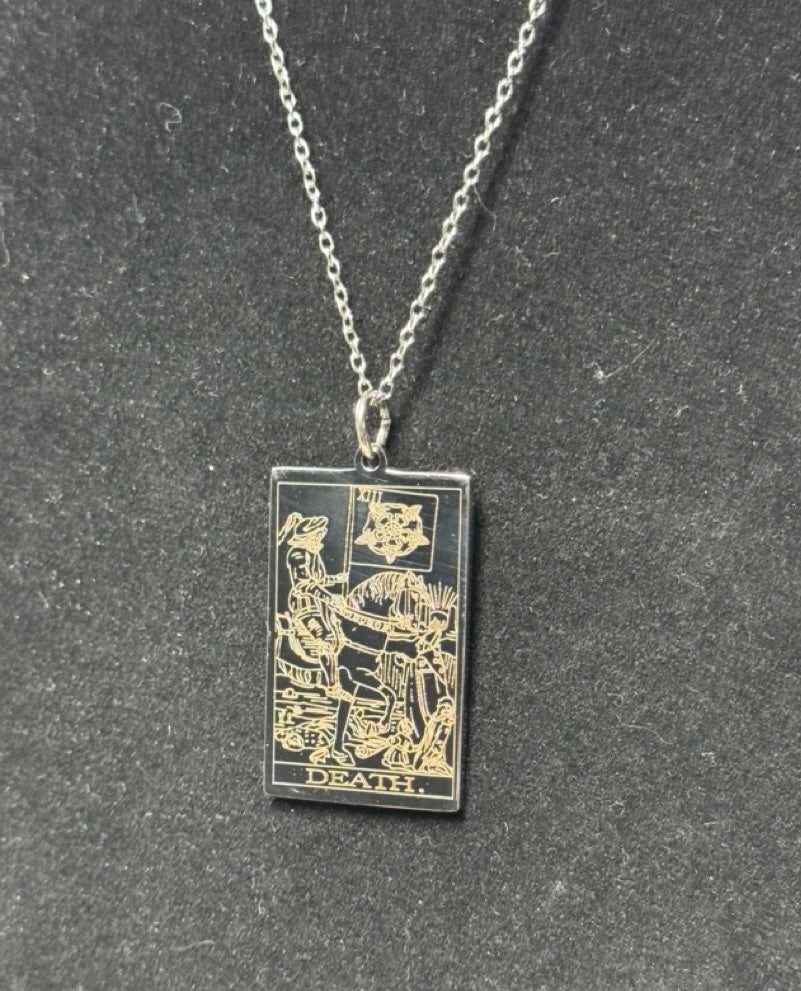 Stainless Steel Tarot Card Necklaces- Choose Your Card!